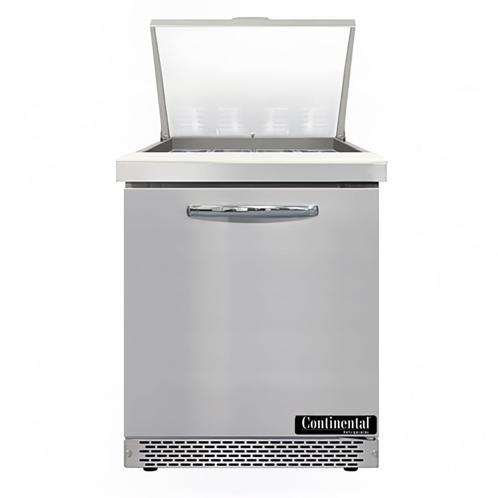 Continental D27N12M-FB 27" Designer Line Sandwich/Salad Prep Table w/ Refrigerated Base, 115v