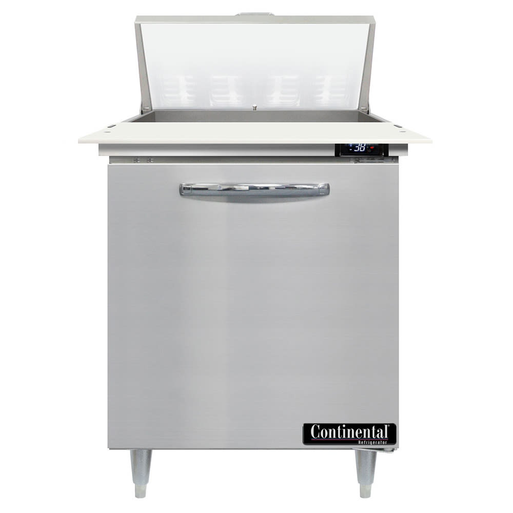 Continental D27N8C 27" Designer Line Sandwich/Salad Prep Table w/ Refrigerated Base, 115v