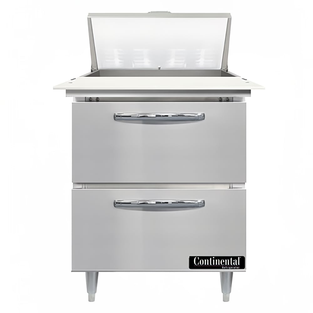 Continental D27N8C-D 27" Designer Line Sandwich/Salad Prep Table w/ Refrigerated Base, 115v