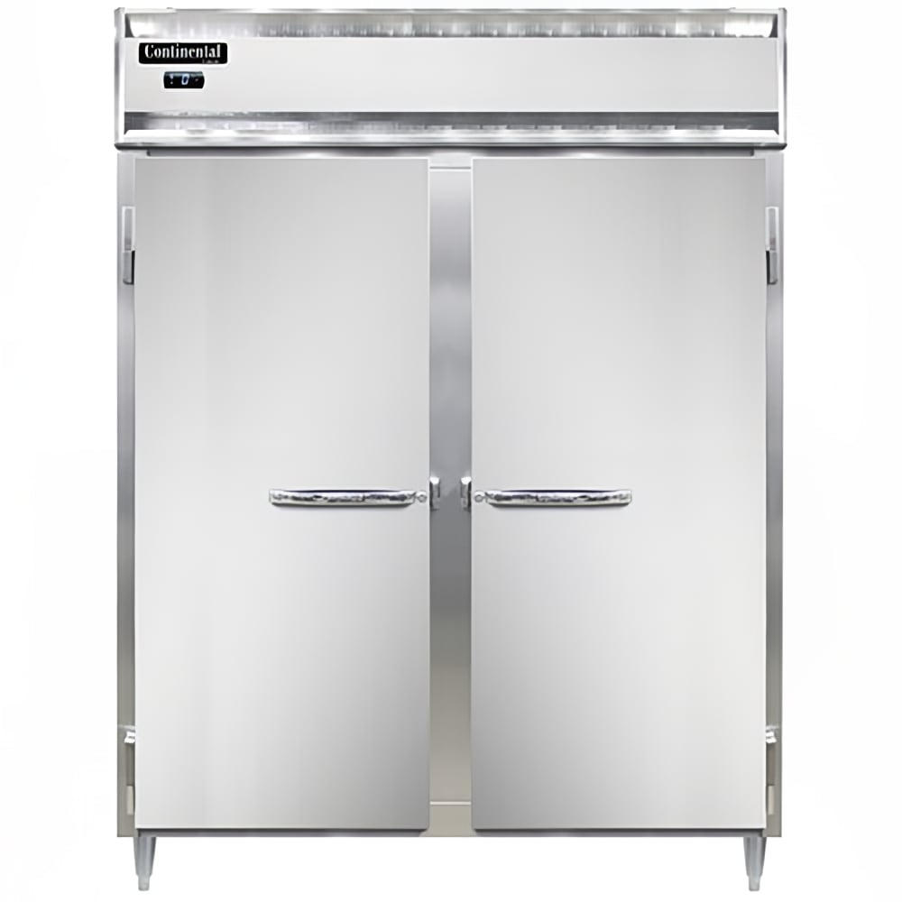 Continental D2FEN 57" Designer Line Two Section Reach In Freezer, (2) Left/Right Hinge Solid Doors, 115v
