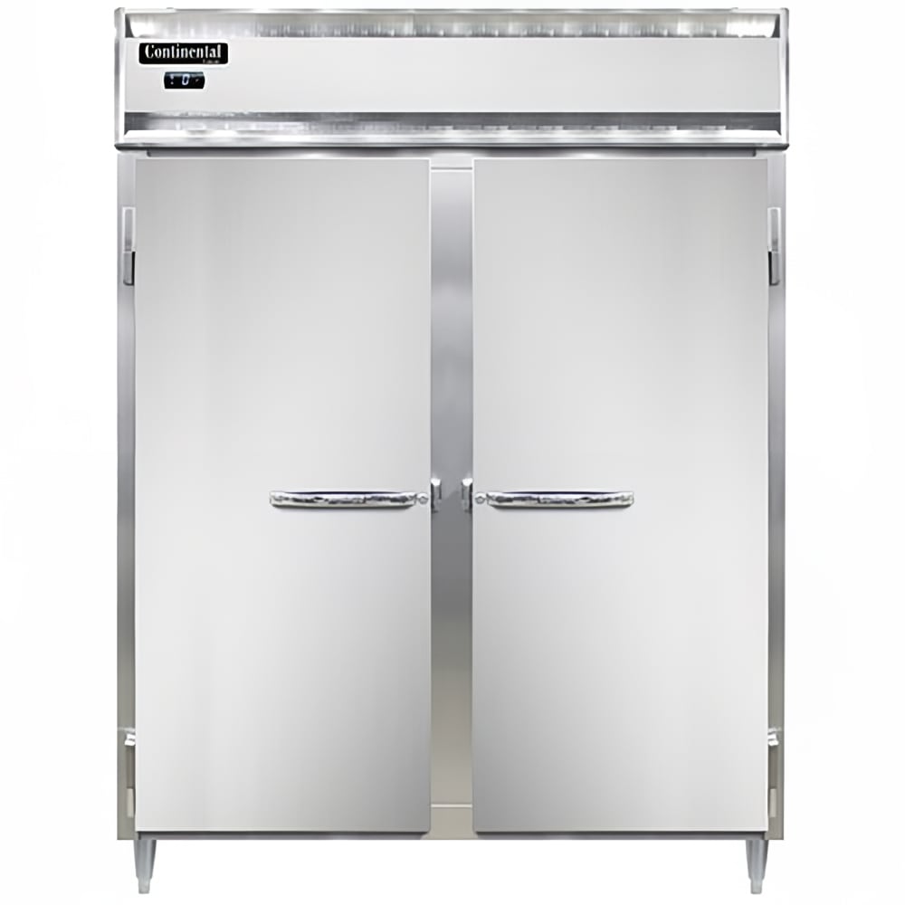 Continental D2FENSA 57" Designer Line Two Section Reach In Freezer, (2) Left/Right Hinge Solid Doors, 115v