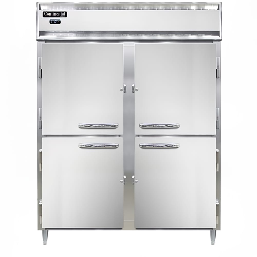 Continental D2FENSAHD 57" Designer Line Two Section Reach In Freezer, (4) Left/Right Hinge Solid Doors, 115v
