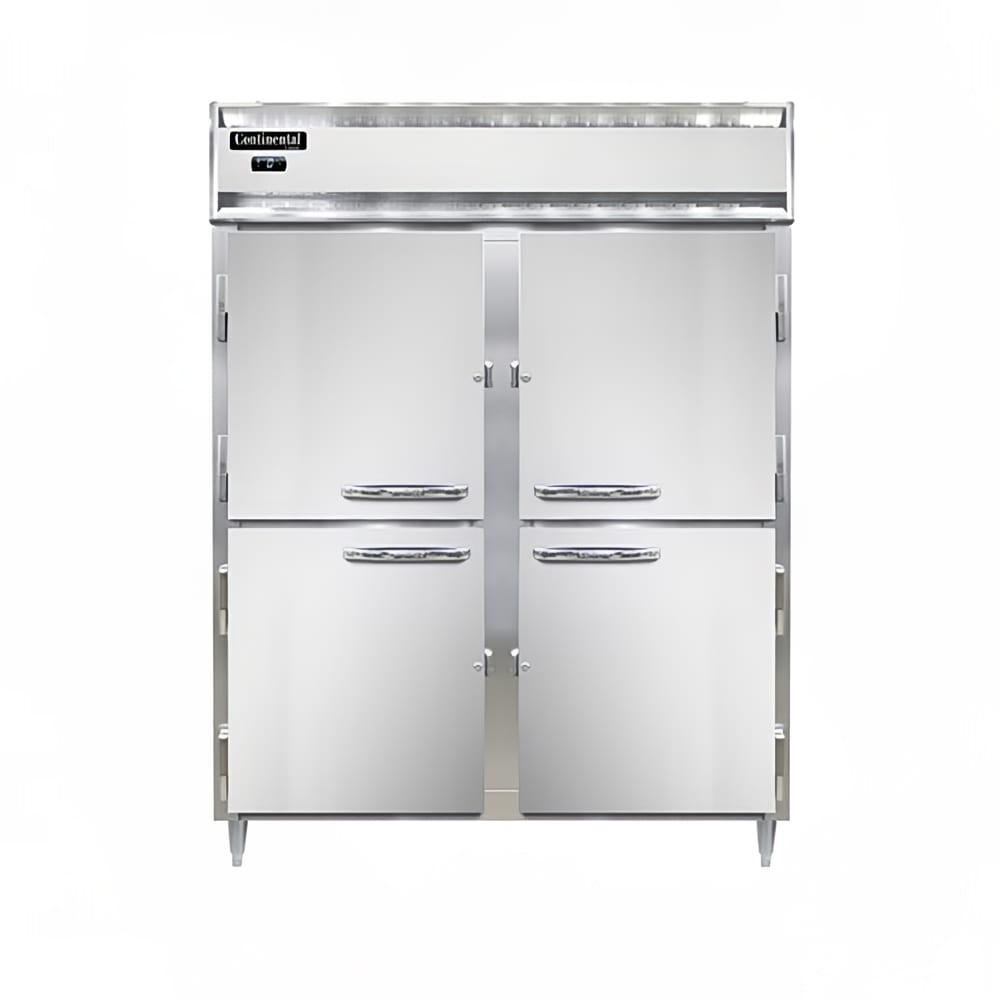 Continental D2FENSSHD 57" Designer Line Two Section Reach In Freezer, (4) Left/Right Hinge Solid Doors, 115v
