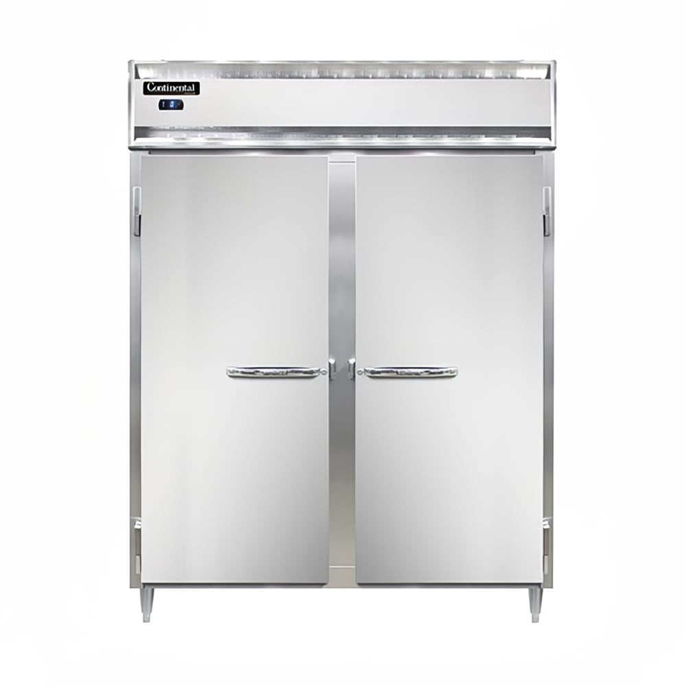Continental D2FESNSA 57" Designer Line Two Section Reach In Freezer, (2) Left/Right Hinge Solid Doors, 115v