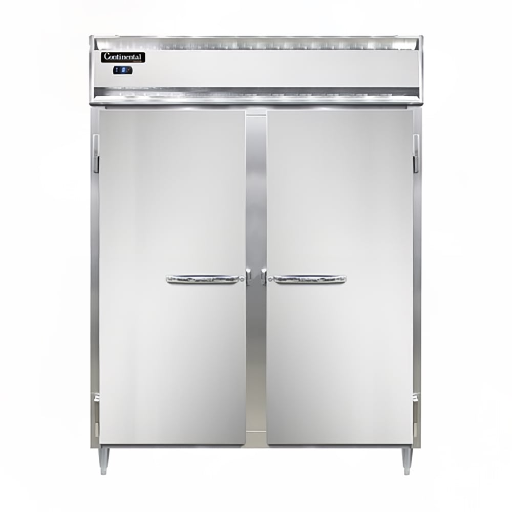 Continental D2FESNSS 57" Designer Line Two Section Reach In Freezer, (2) Left/Right Hinge Solid Doors, 115v