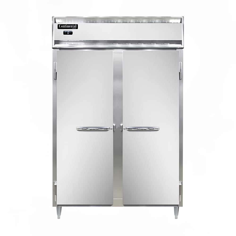 Continental D2FN 52" Designer Line Two Section Reach In Freezer, (2) Left/Right Hinge Solid Doors, 115v