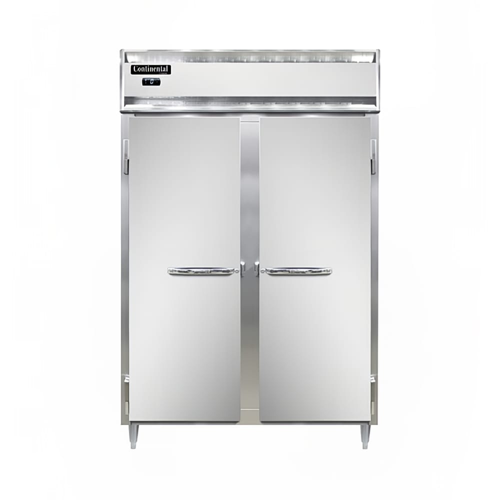 Continental D2FNSA 52" Designer Line Two Section Reach In Freezer, (2) Left/Right Hinge Solid Doors, 115v