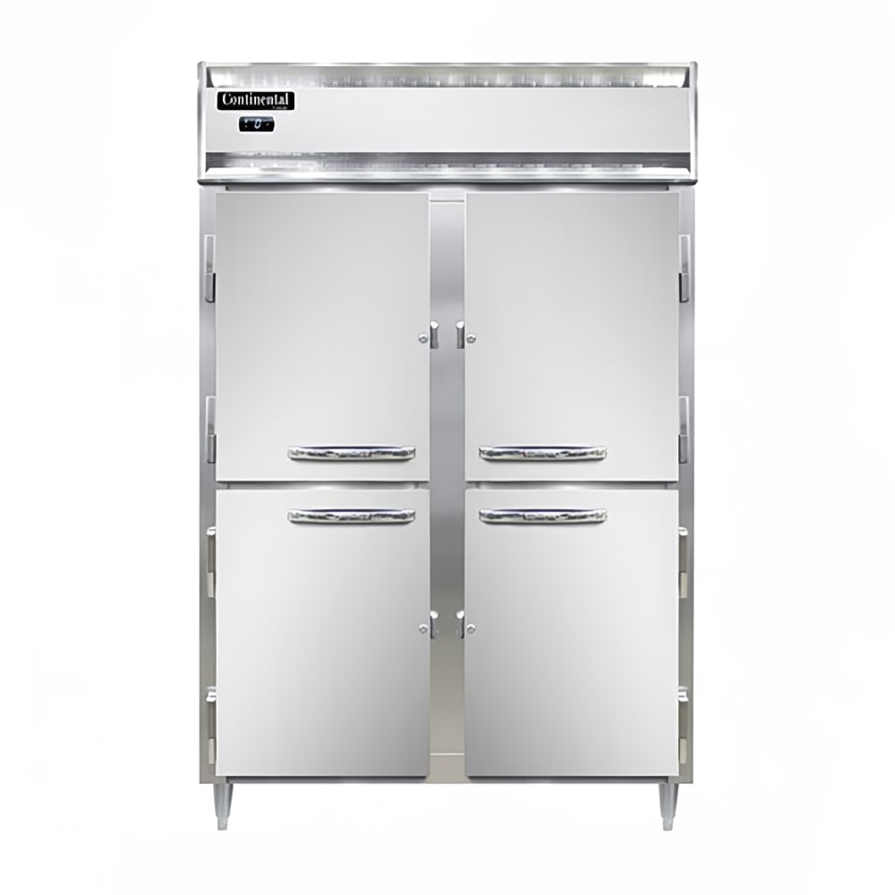 Continental D2FNSAHD 52" Designer Line Two Section Reach In Freezer, (4) Left/Right Hinge Solid Doors, 115v