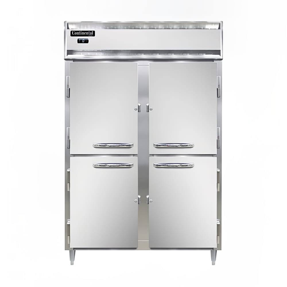 Continental D2FNSSHD 52" Designer Line Two Section Reach In Freezer, (4) Left/Right Hinge Solid Doors, 115v