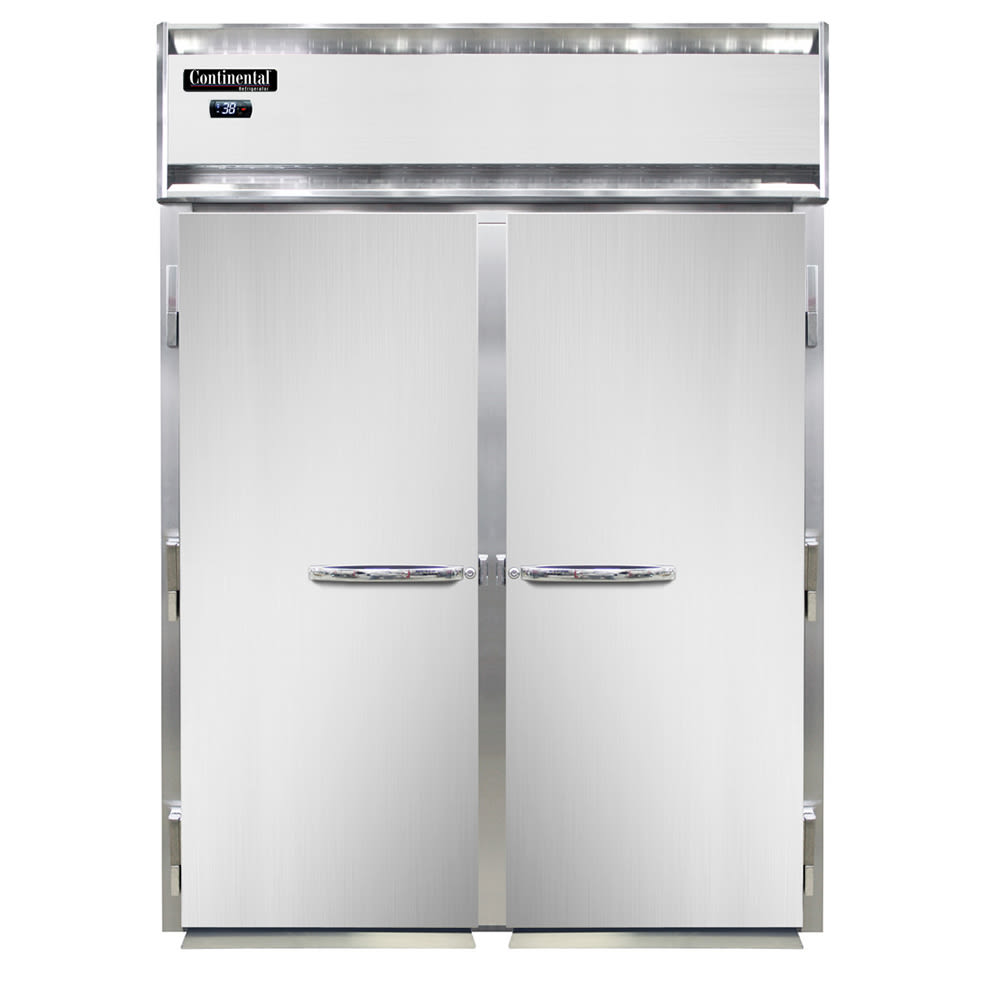 Continental D2RIN 68 1/2" Two Section Roll In Refrigerator, (2) Left/Right Hinge Solid Doors, Top Compressor, 115v