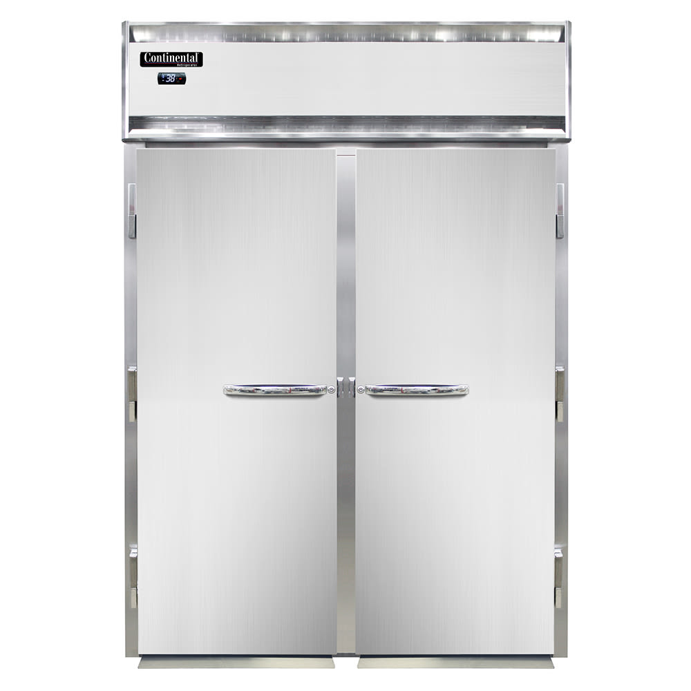 Continental D2RIN-E 68.5" Two Section Roll In Refrigerator, (2) Left/Right Hinge Solid Doors, 115v