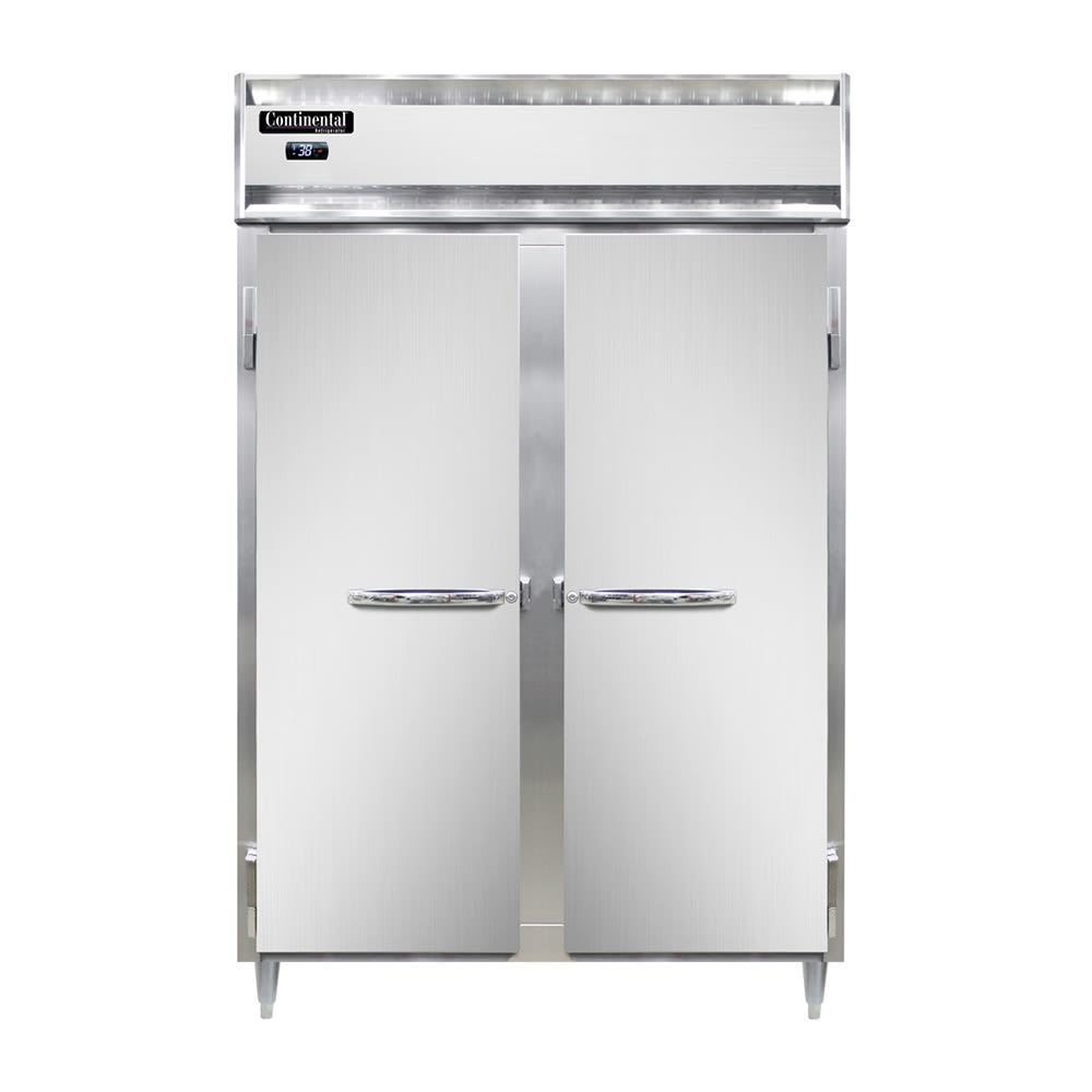Continental D2RNSS 52" Two Section Reach In Refrigerator - (2) Left/Right Hinge Solid Doors, 115v