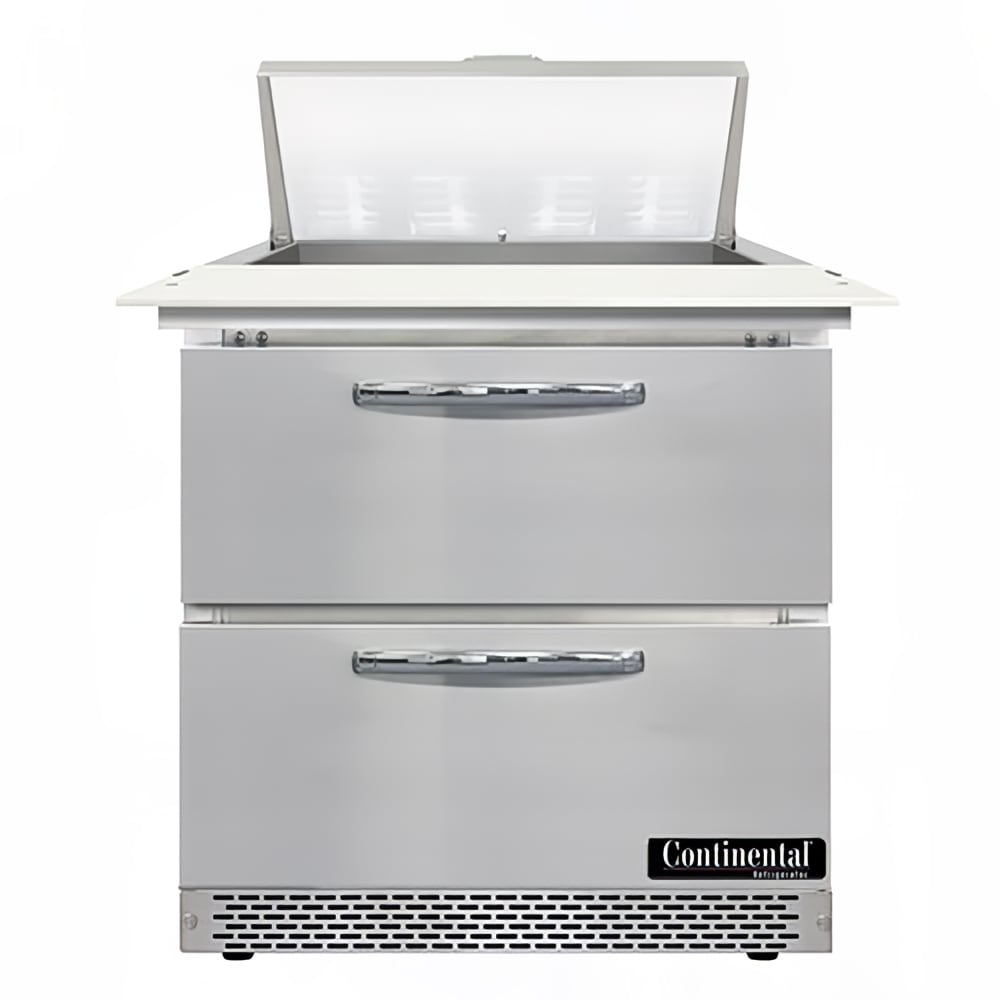 Continental D32N8C-FB-D 32" Designer Line Sandwich/Salad Prep Table w/ Refrigerated Base, 115v