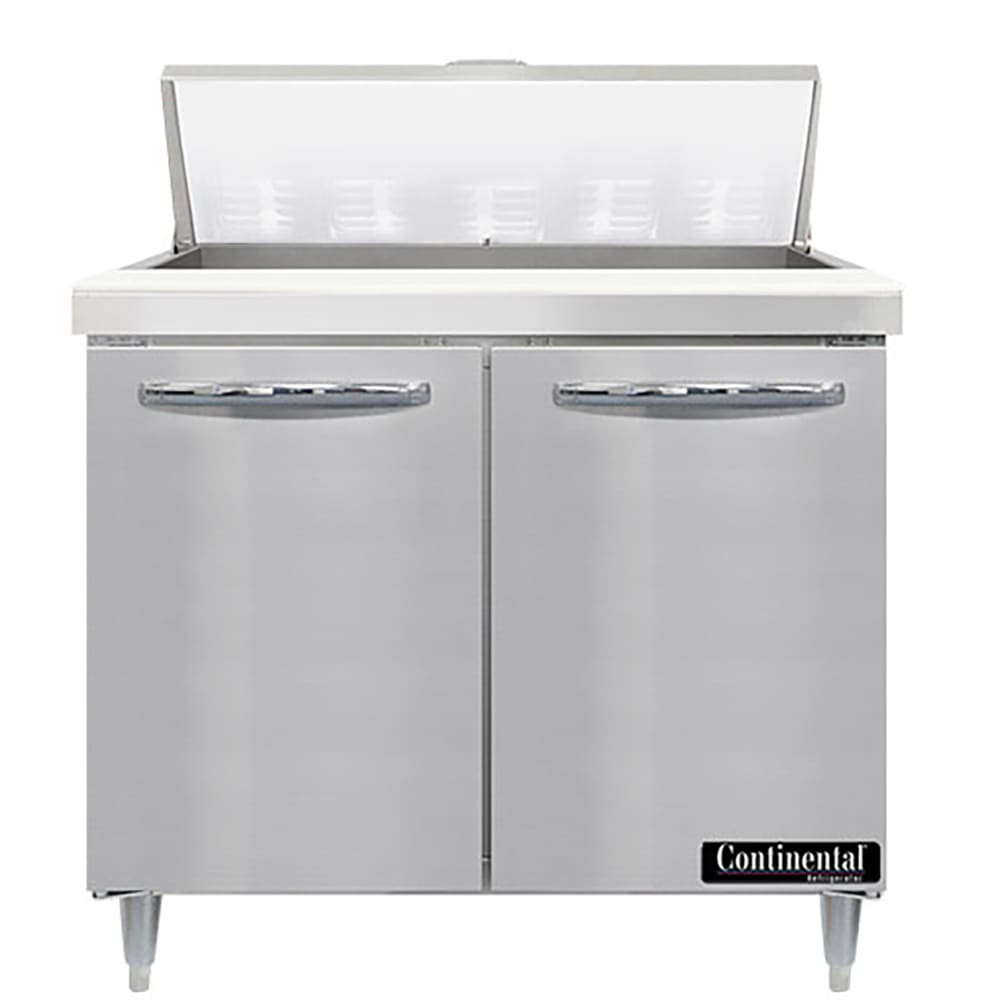 Continental D36N10 36" Designer Line Sandwich/Salad Prep Table w/ Refrigerated Base, 115v