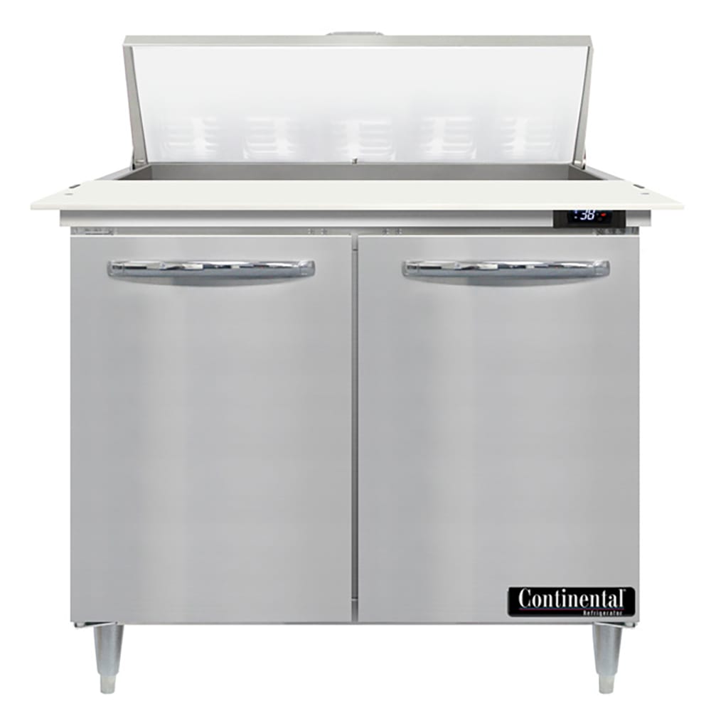 Continental D36N10C 36" Designer Line Sandwich/Salad Prep Table w/ Refrigerated Base, 115v