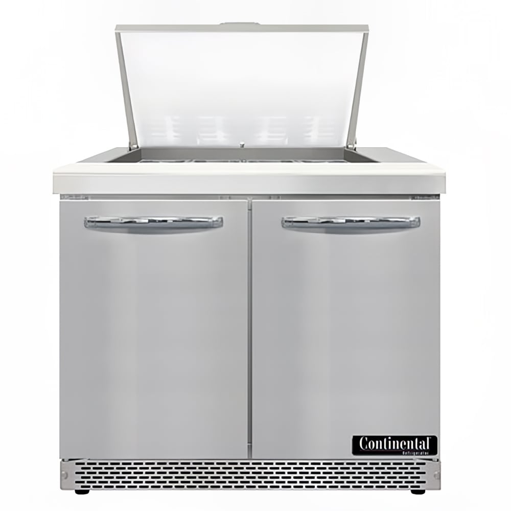 Continental D36N12M-FB 36" Designer Line Sandwich/Salad Prep Table w/ Refrigerated Base, 115v