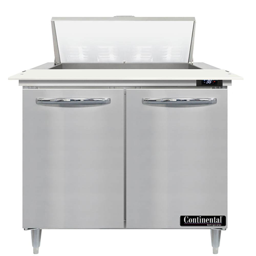 Continental D36N8C 36" Designer Line Sandwich/Salad Prep Table w/ Refrigerated Base, 115v