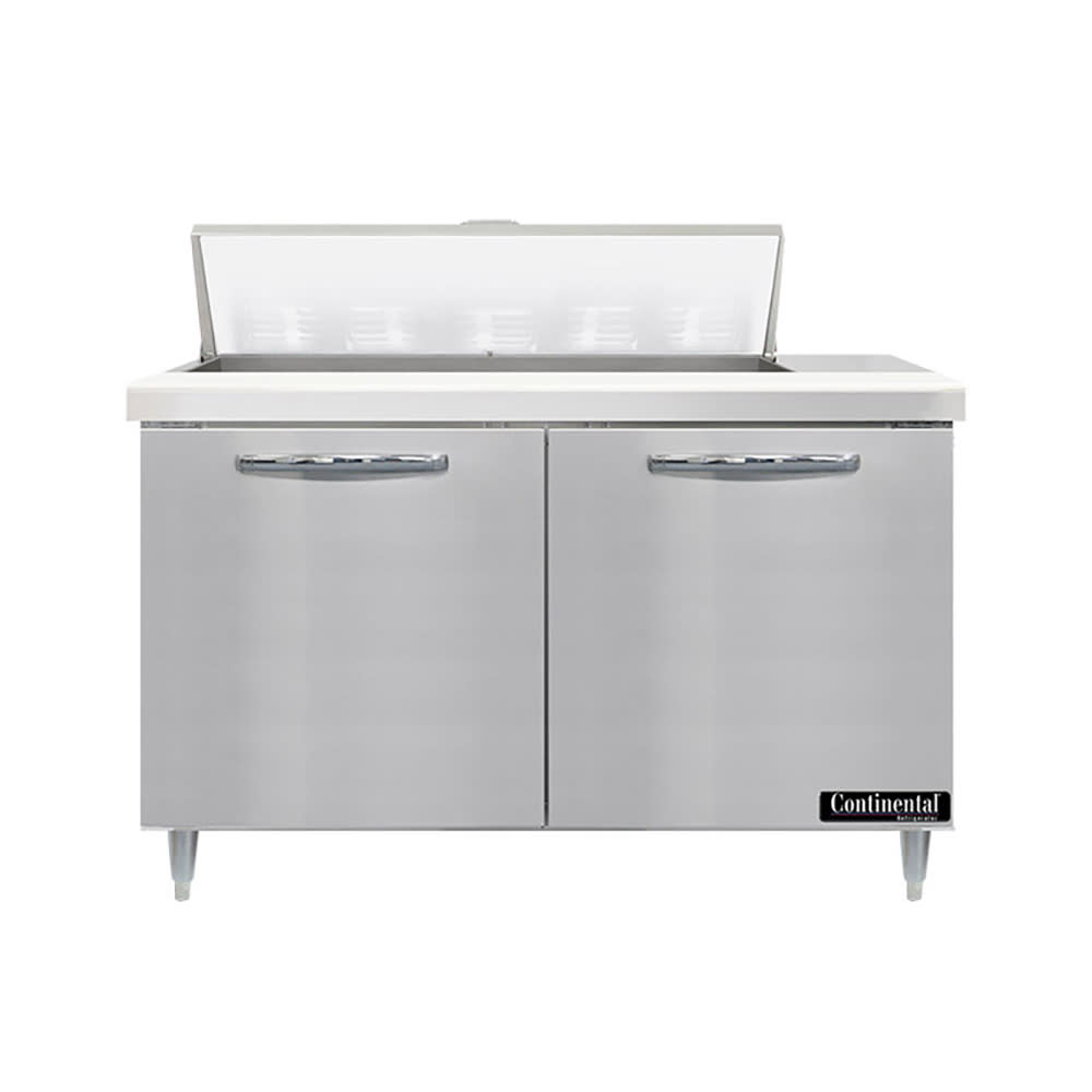 Continental D48N10 48" Designer Line Sandwich/Salad Prep Table w/ Refrigerated Base, 115v