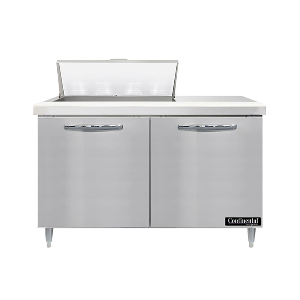 Continental D48N8 48" Designer Line Sandwich/Salad Prep Table w/ Refrigerated Base, 115v