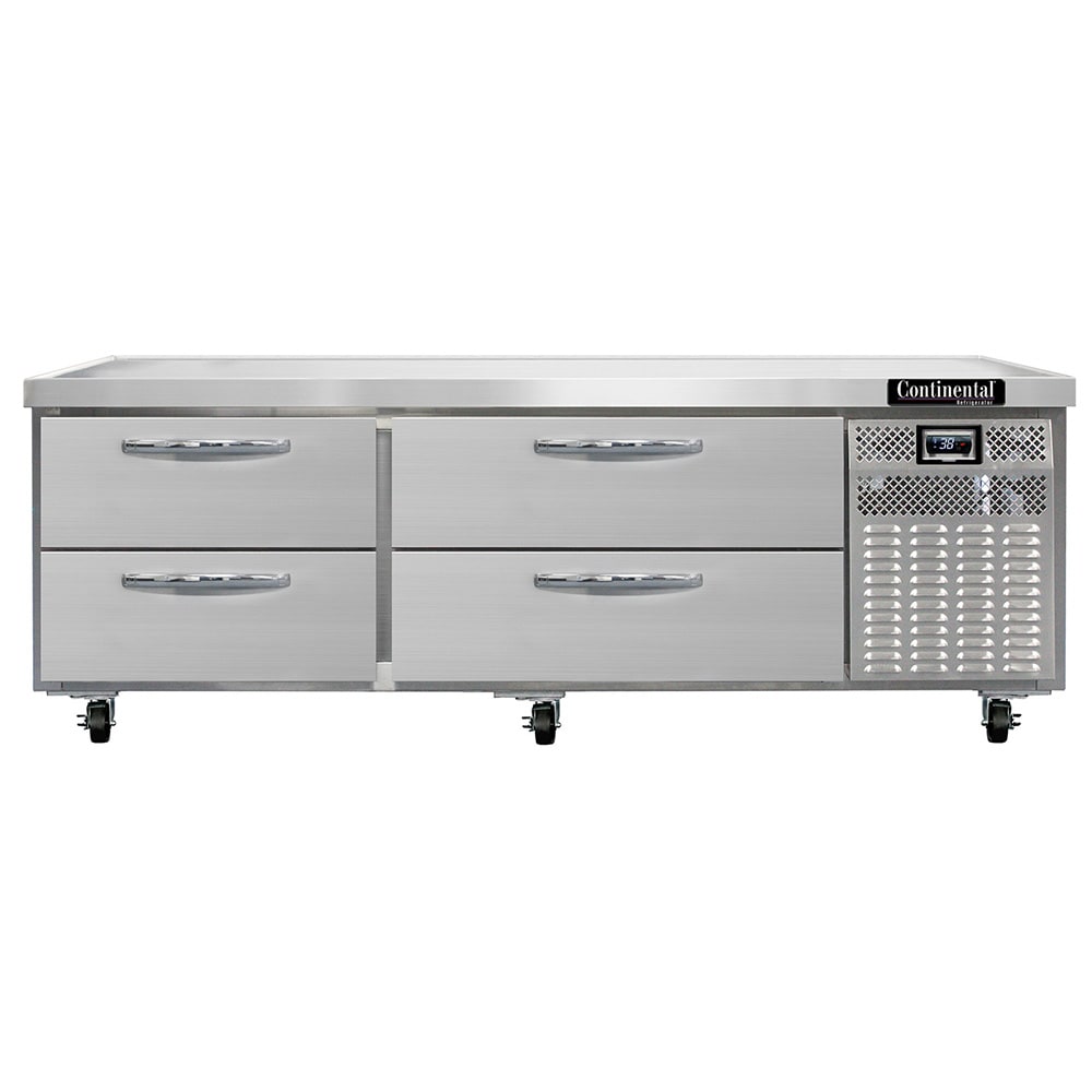 Continental D72GN 72" Chef Base w/ (4) Drawers - 115v