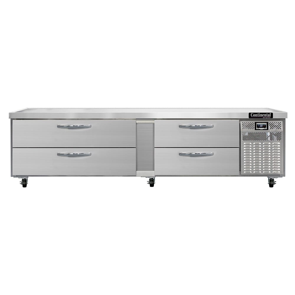 Continental D96GN 96" Chef Base w/ (4) Drawers - 115v
