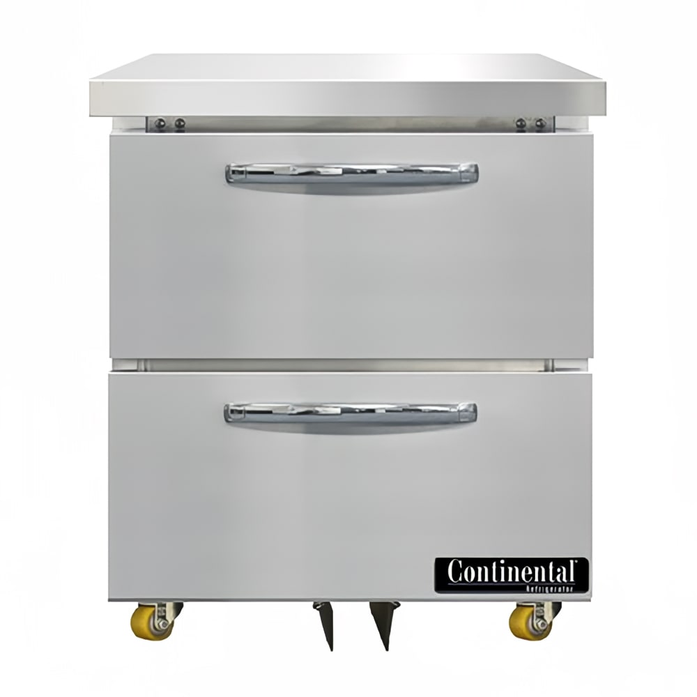 Continental DF27N-U-D 27" W Undercounter Freezer w/ (1) Section & (2) Drawers, 115v