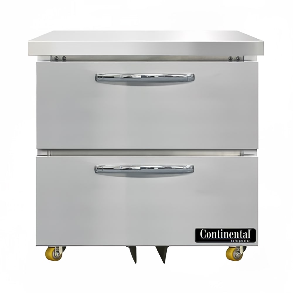 Continental DF32N-U-D 32" W Undercounter Freezer w/ (1) Section & (2) Drawers, 115v