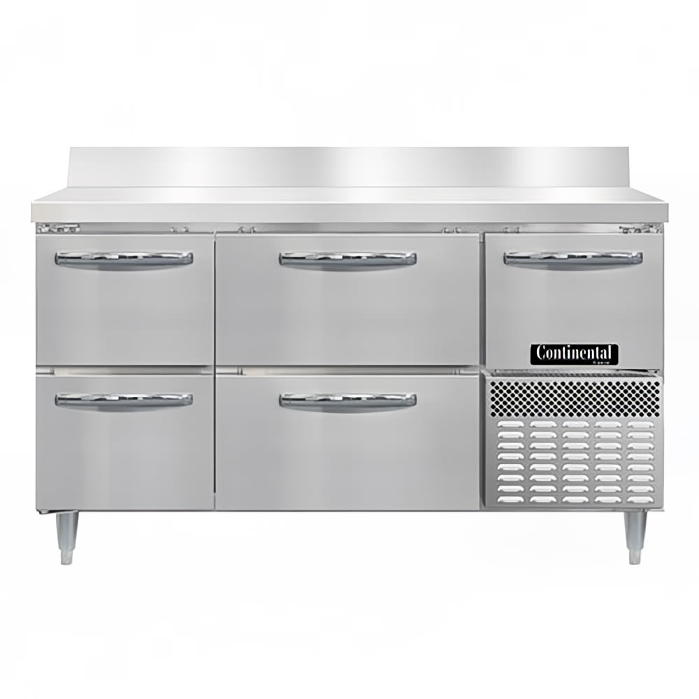 Continental DFA60NSSBSD 60" W Worktop Freezer w/ (2) Sections, (1) Door, (2) Drawers, 115v