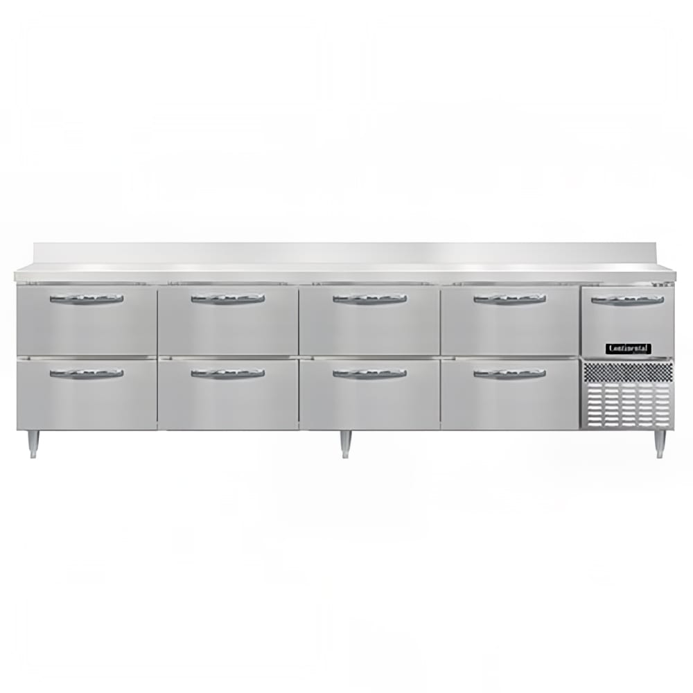 Continental DRA118NSSBS-D 118" Worktop Refrigerator w/ (5) Sections, 115v
