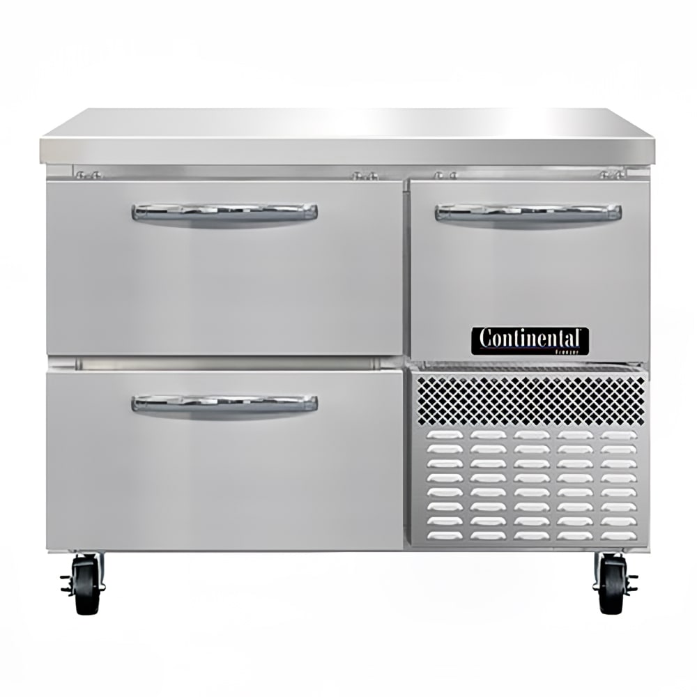 Continental FA43N-D 43" W Worktop Freezer w/ (2) Sections, (1) Door, (2) Drawers, 115v