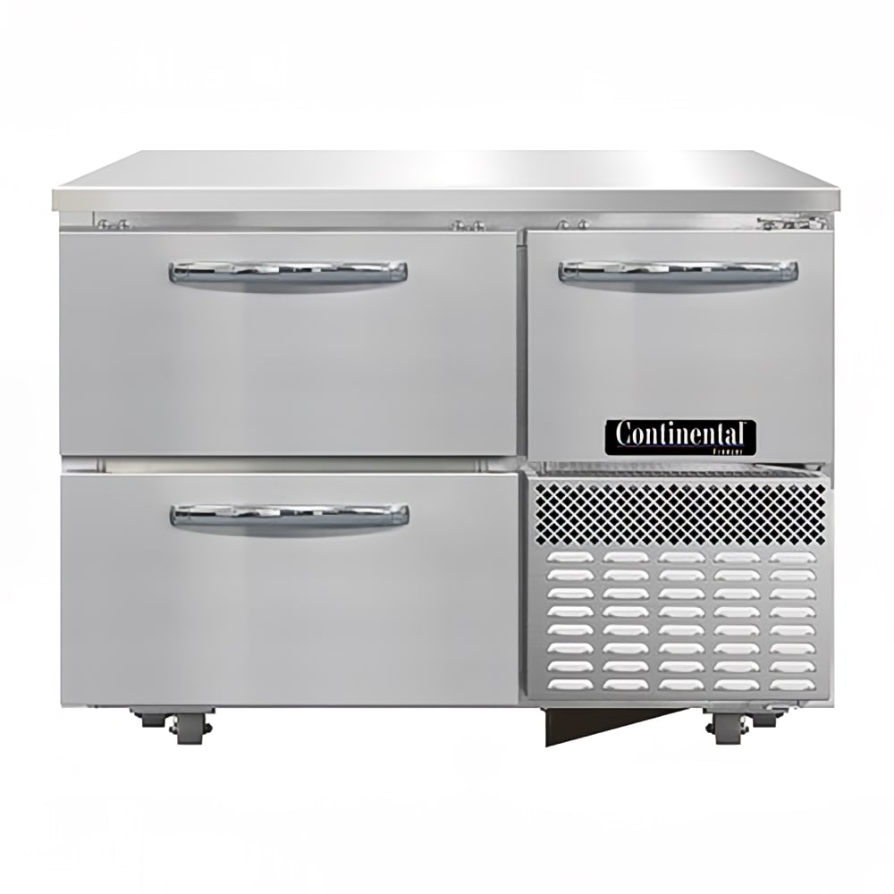 Continental FA43N-U-D 43" W Undercounter Freezer w/ (2) Sections, (1) Door, (2) Drawers, 115v