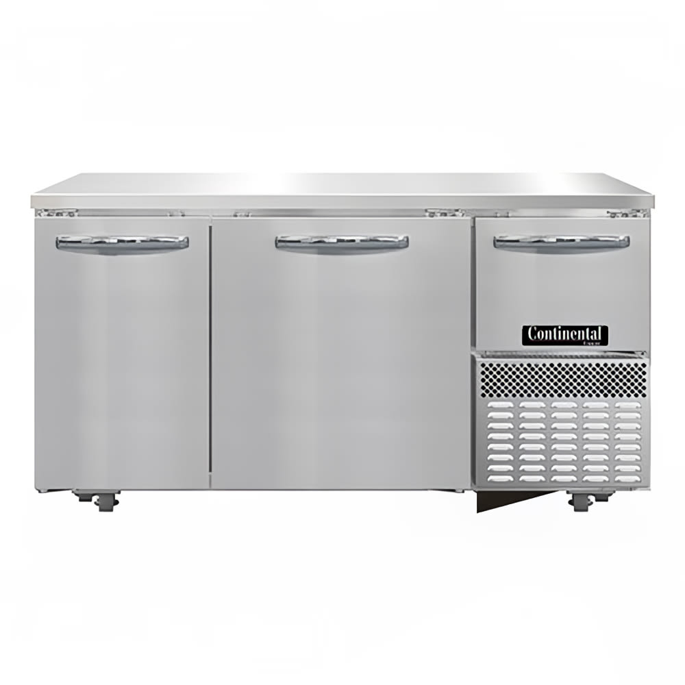 Continental FA60N-U 60" W Undercounter Freezer w/ (3) Sections & (3) Doors, 115v