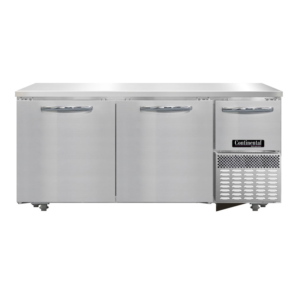 Continental FA68SN-U 68"W Undercounter Freezer w/ (3) Sections & (3) Doors, 115v