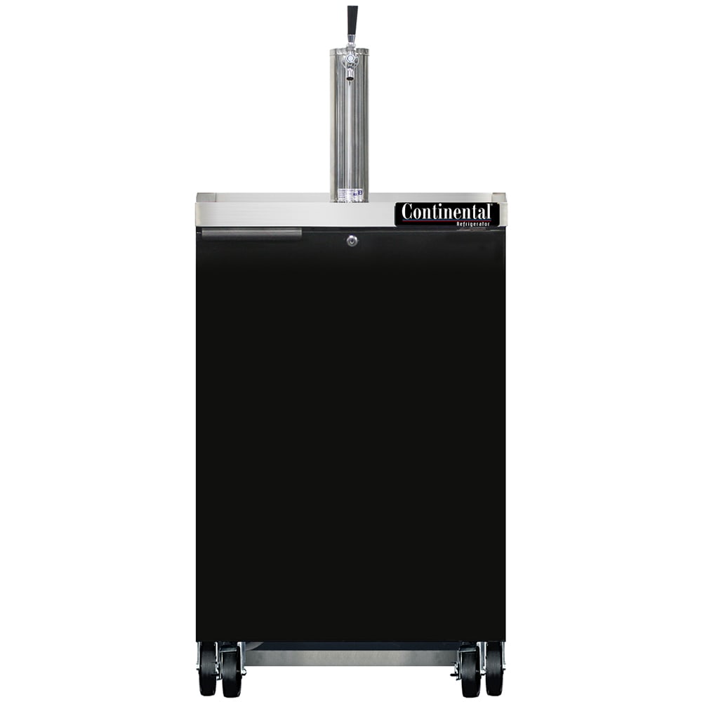 Continental KC24N 24" Kegerator Beer Dispenser w/ (1) Keg Capacity - (1) Column, Black, 115v
