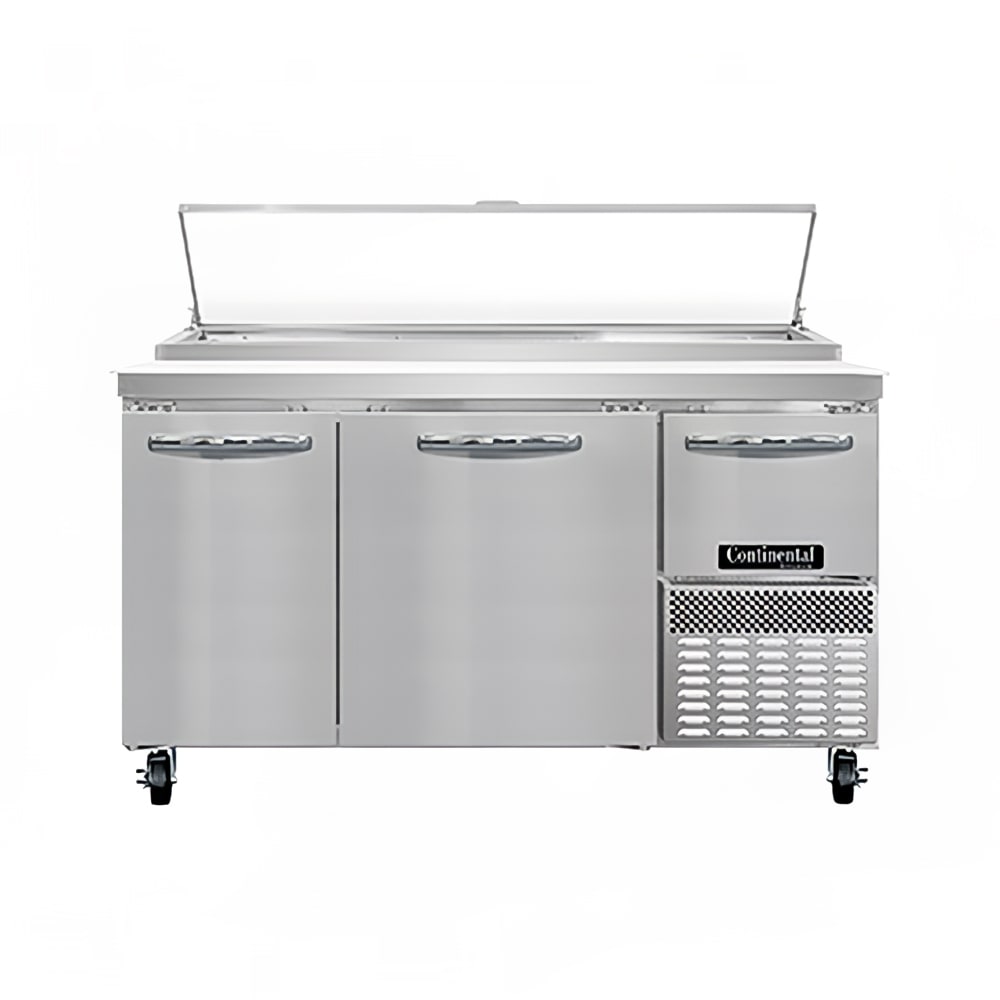 Continental PA60N 60" Pizza Prep Table w/ Refrigerated Base, 115v