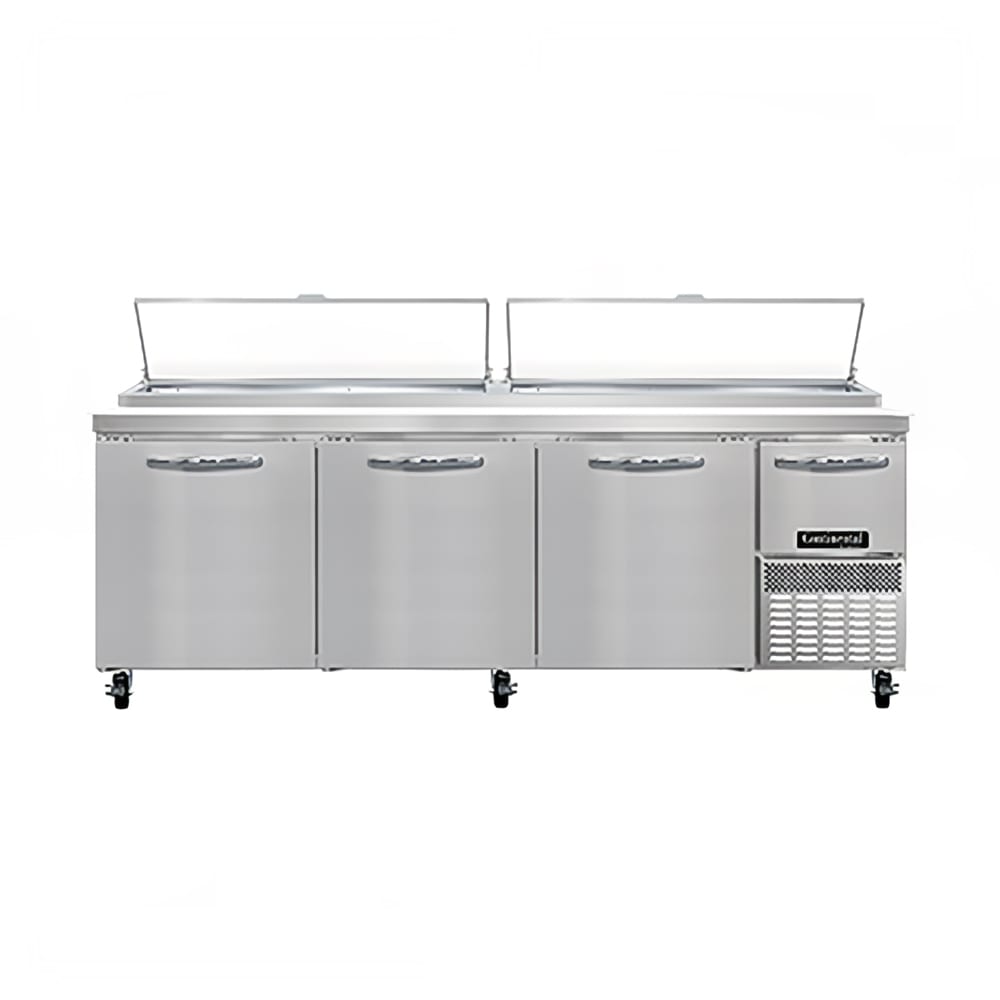 Continental PA93N 93" Pizza Prep Table w/ Refrigerated Base, 115v