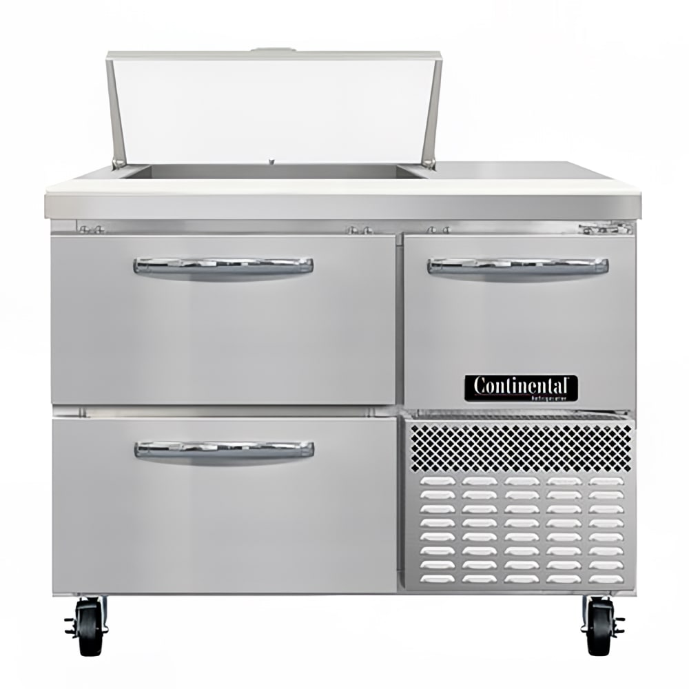 Continental RA43N6-D 43" Sandwich/Salad Prep Table w/ Refrigerated Base, 115v