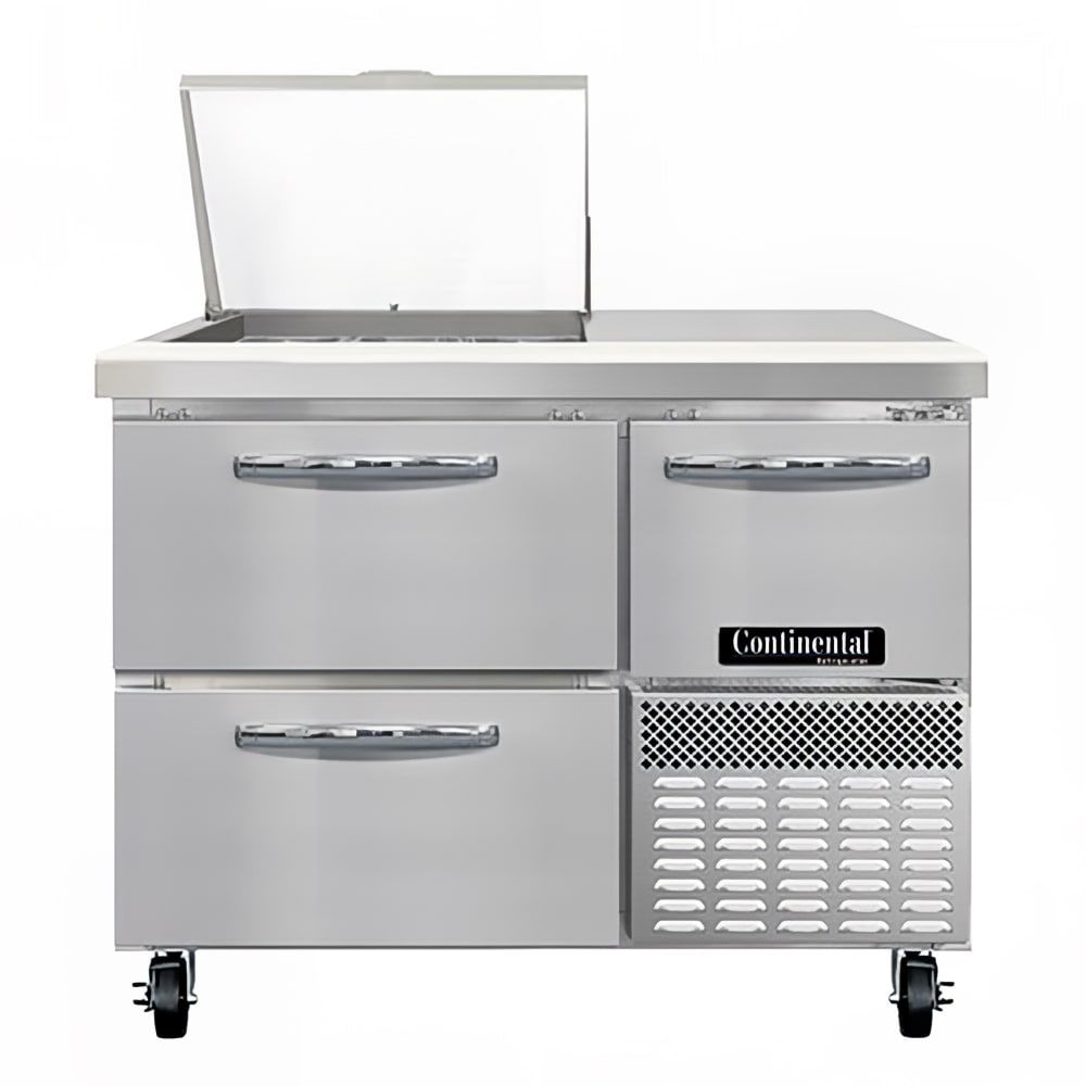 Continental RA43N9M-D 43" Sandwich/Salad Prep Table w/ Refrigerated Base, 115v