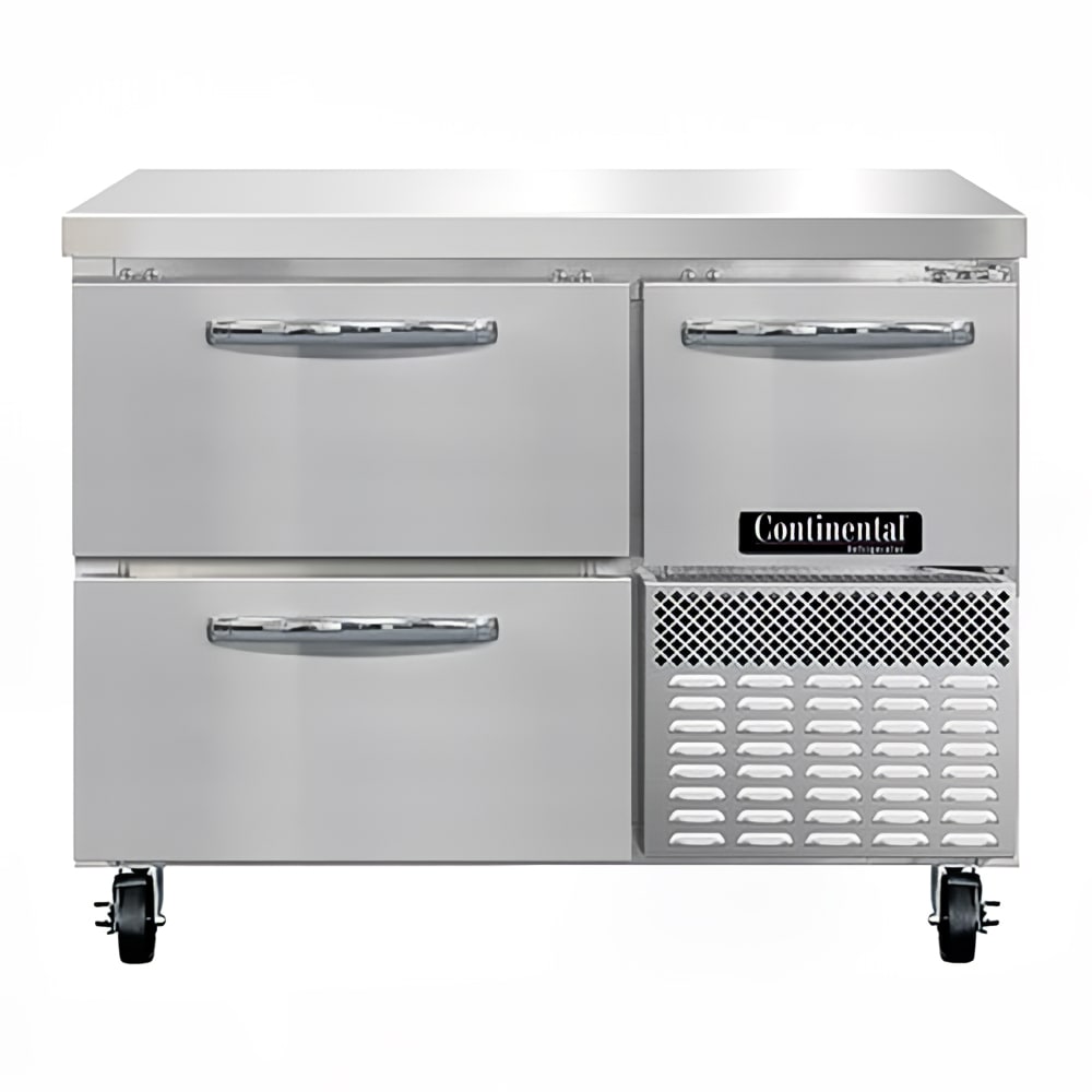 Continental RA43N-D 43" Worktop Refrigerator w/ (2) Sections, 115v