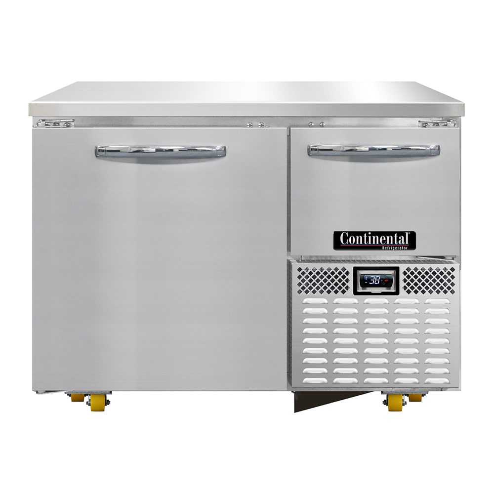 Continental RA43N-U 43" Undercounter Refrigerator w/ (1) Section & (2) Doors, 115v