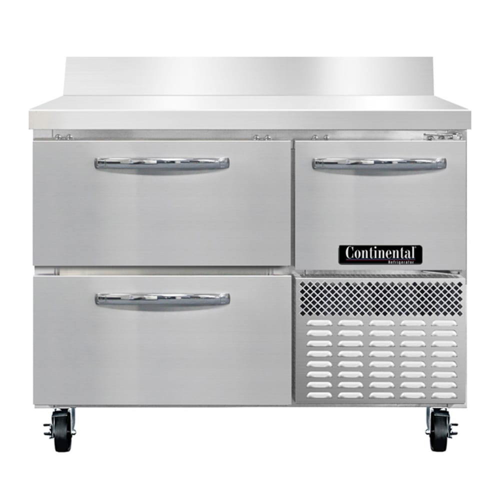 Continental RA43SNBS-D 43"W Worktop Refrigerator w/ (2) Sections, (1) Door, (2) Drawers, 115v