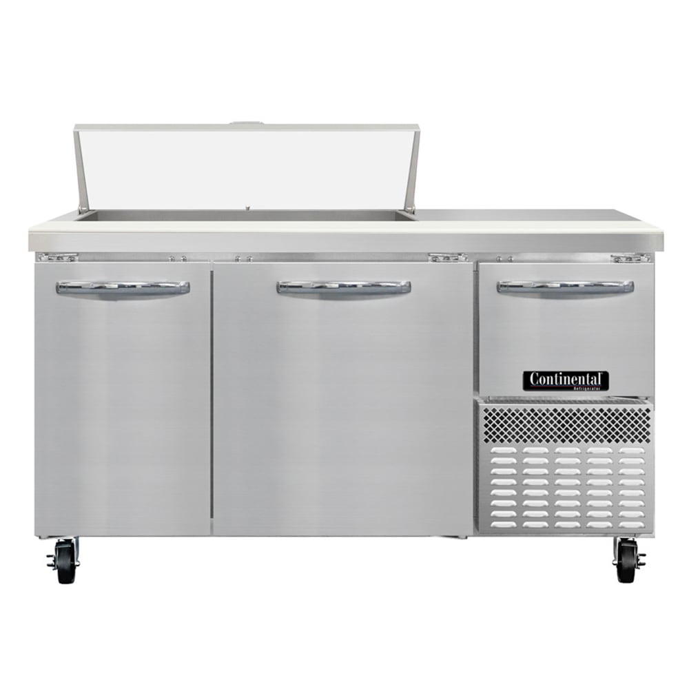 Continental RA60N10 60" Sandwich/Salad Prep Table w/ Refrigerated Base, 115v