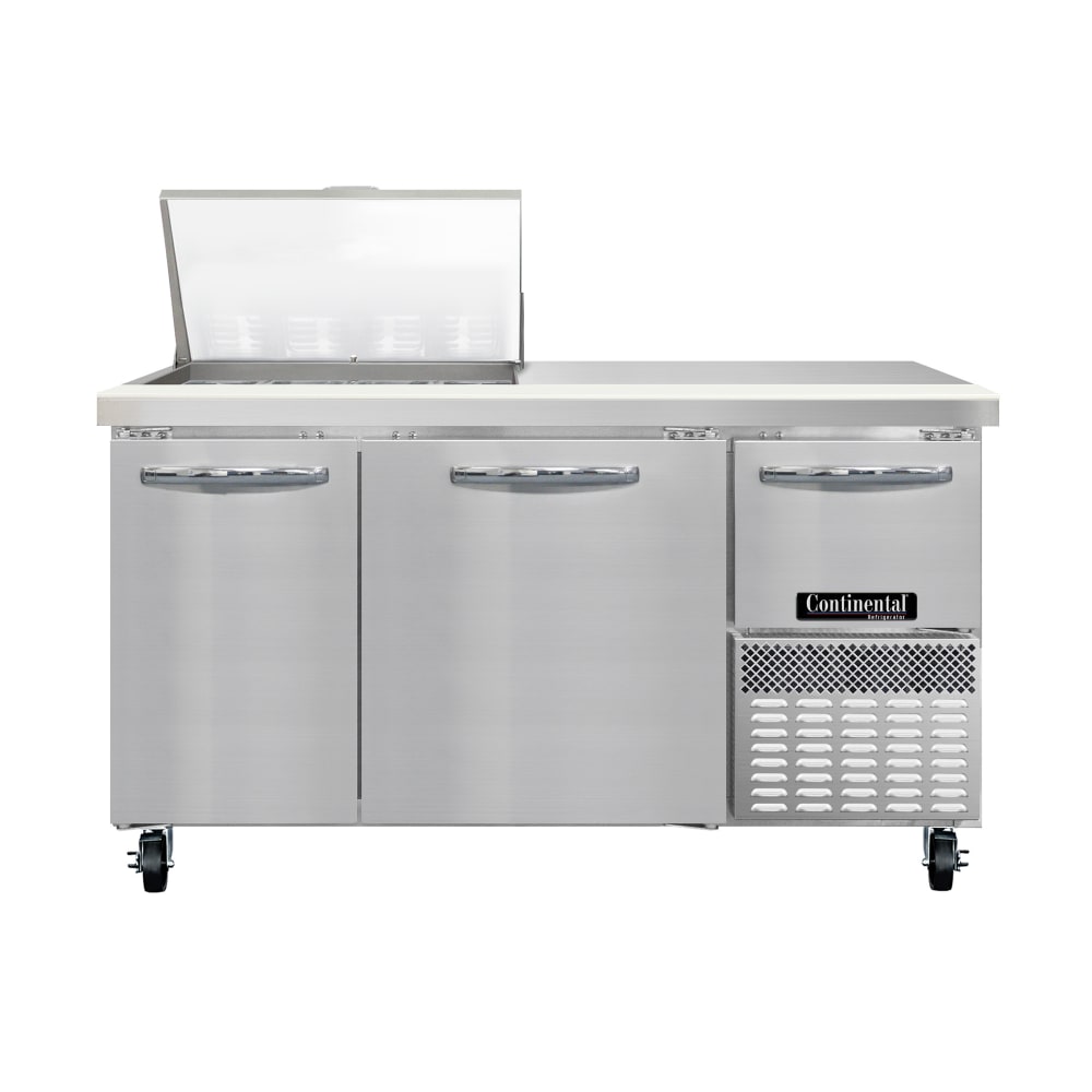 Continental RA60N12M 60" Sandwich/Salad Prep Table w/ Refrigerated Base, 115v