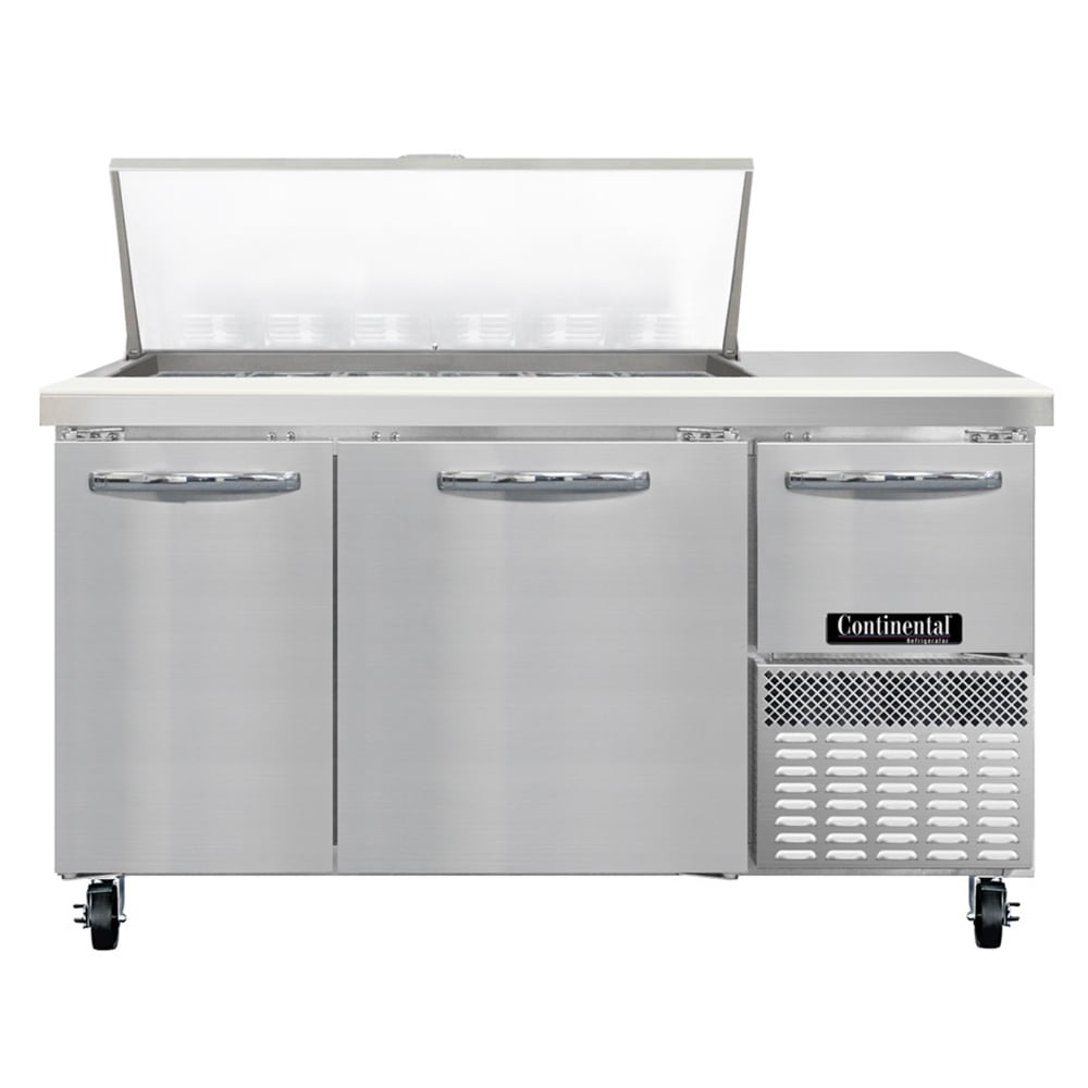 Continental RA60N18M 60" Sandwich/Salad Prep Table w/ Refrigerated Base, 115v