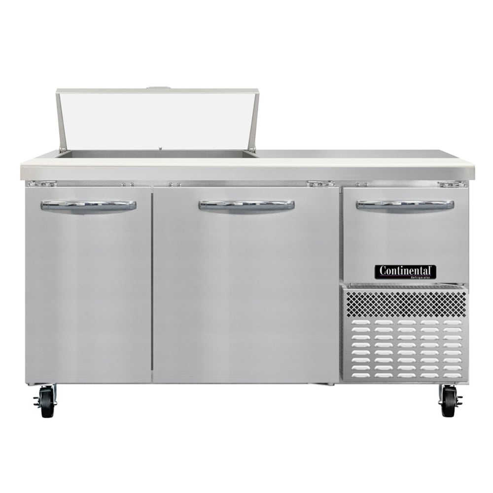 Continental RA60N8 60" Sandwich/Salad Prep Table w/ Refrigerated Base, 115v