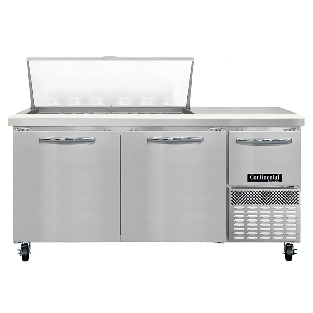 Continental RA68N18M 68" Sandwich/Salad Prep Table w/ Refrigerated Base, 115v