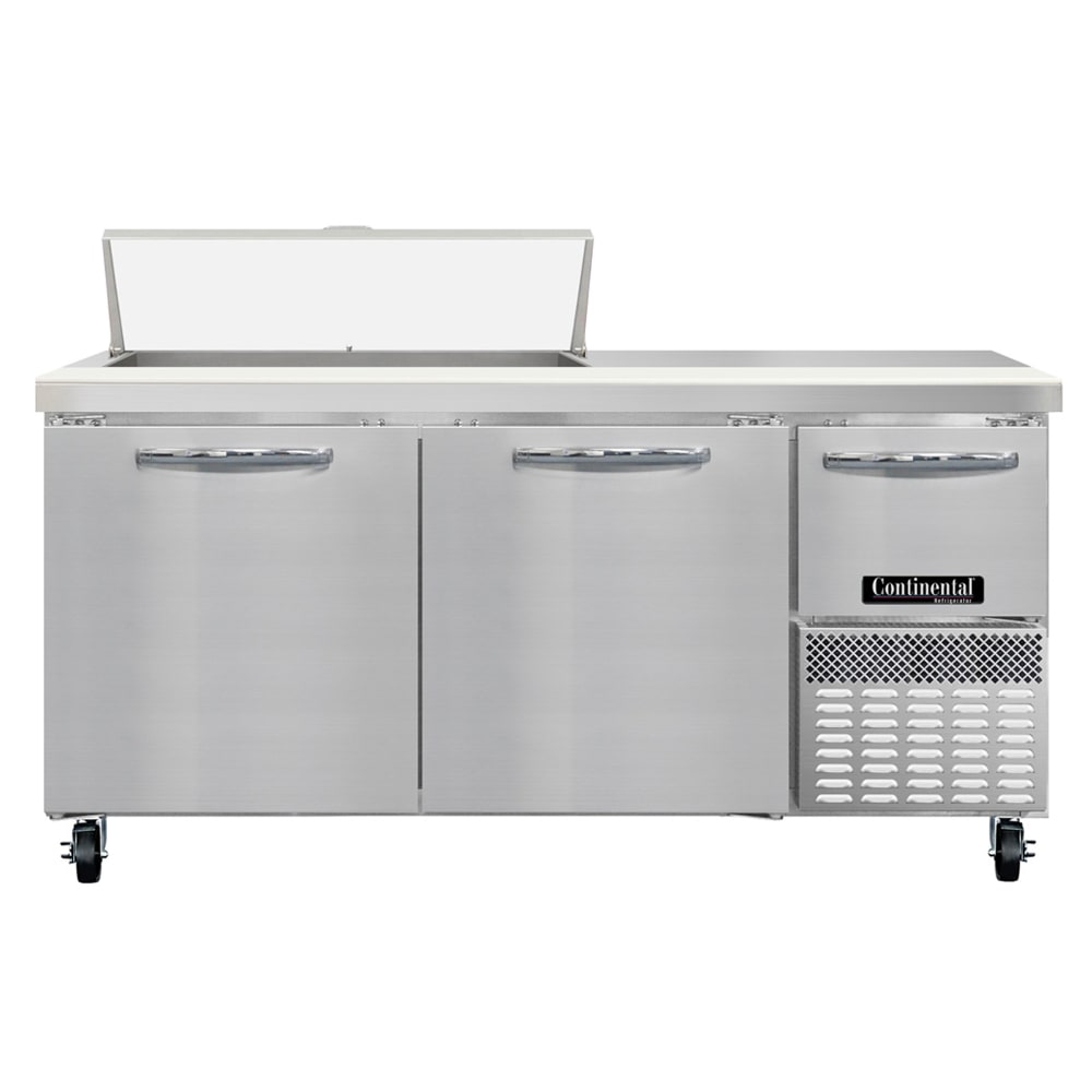 Continental RA68SN10 68" Sandwich/Salad Prep Table w/ Refrigerated Base, 115v