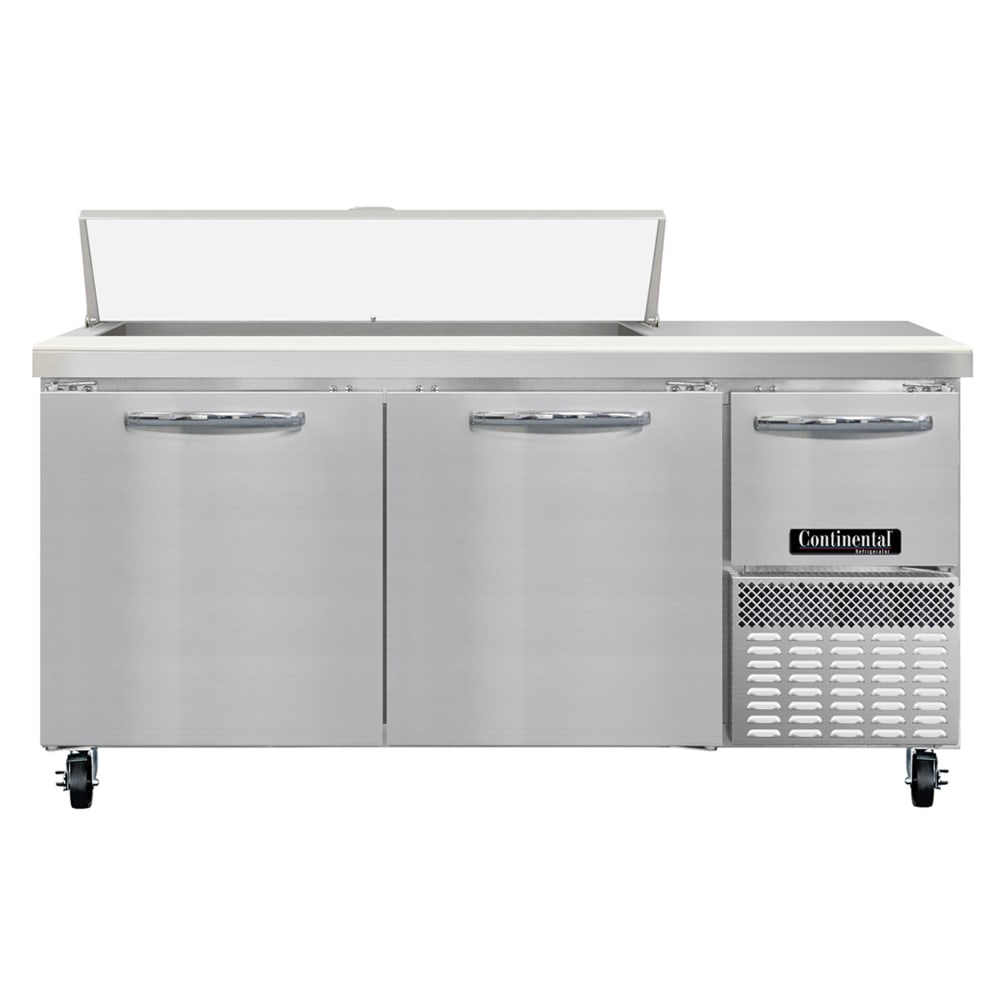 Continental RA68SN12 68" Sandwich/Salad Prep Table w/ Refrigerated Base, 115v