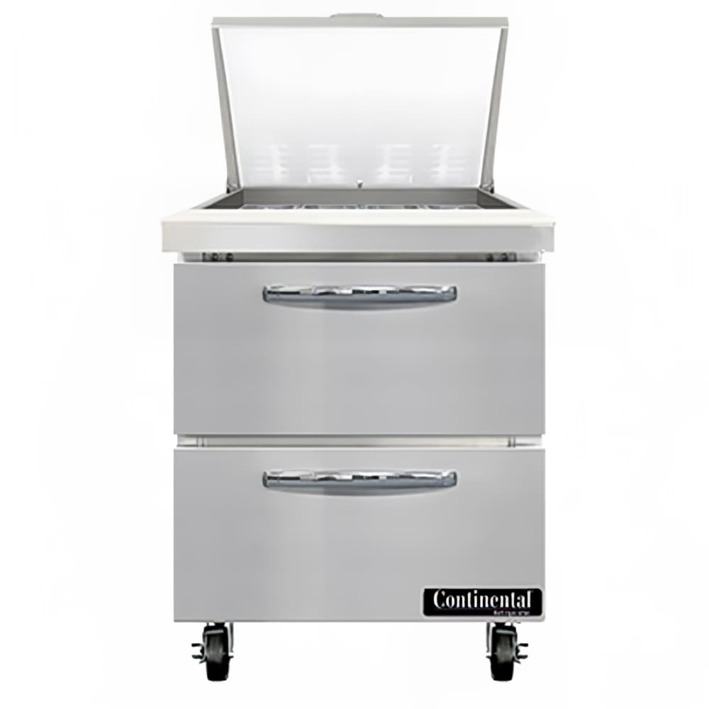 Continental SW27N12M-D 27" Sandwich/Salad Prep Table w/ Refrigerated Base, 115v