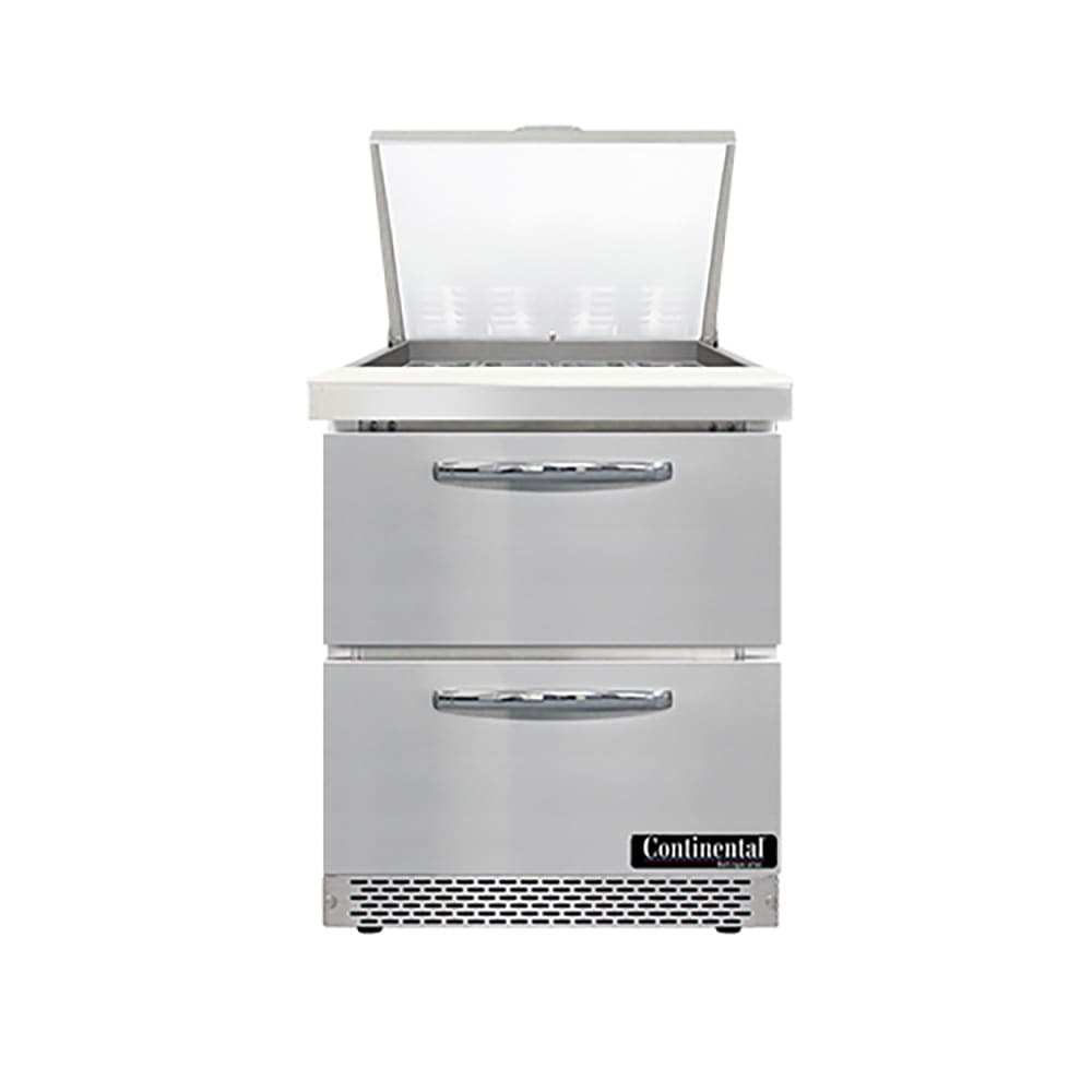 Continental SW27N12M-FB-D 27" Sandwich/Salad Prep Table w/ Refrigerated Base, 115v